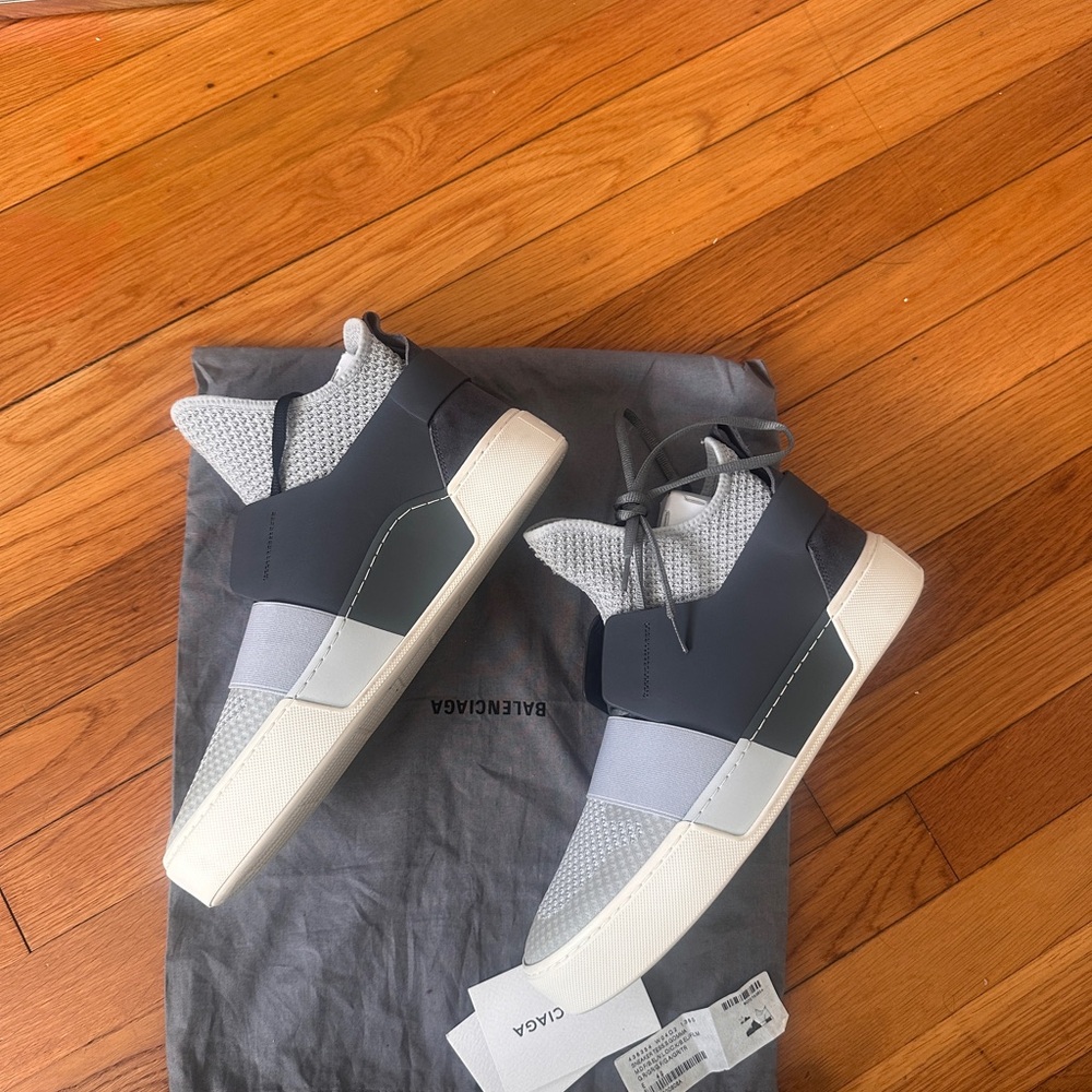Balenciaga Men's Two-Tone High-Top Sneakers